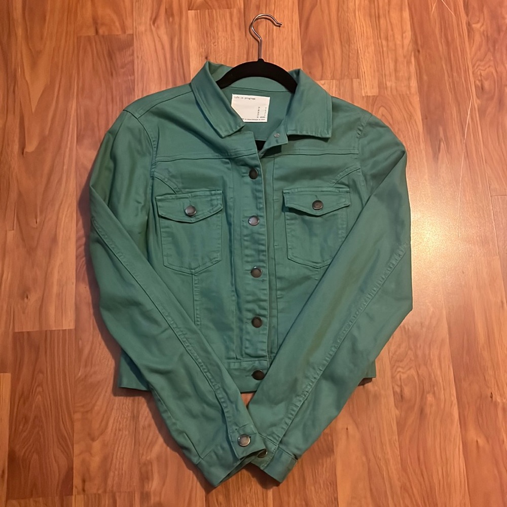 Light Olive Utility Jacket by Life in Progress, Size Small